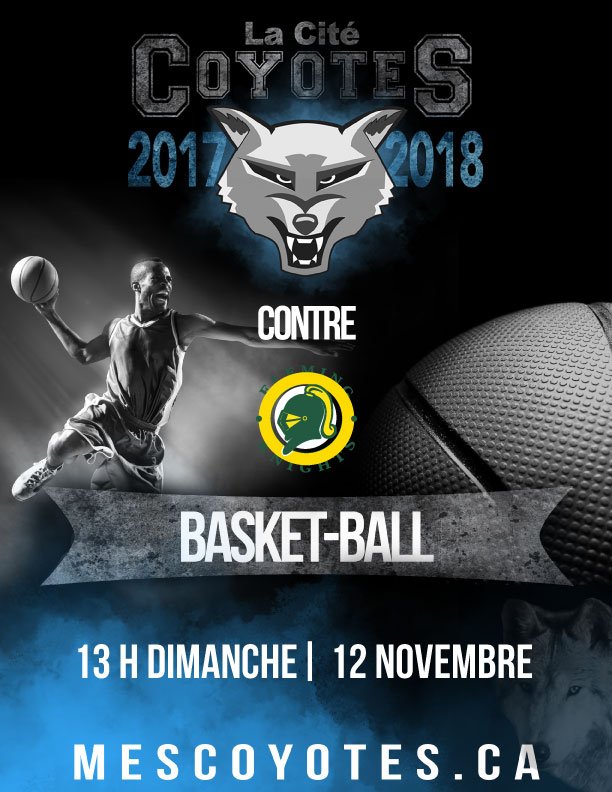 CoyotesLaCite's tweet photo. BASKET-BALL MASCULIN|La Cité affronte les Vikings de St.Lawrence college et les @FlemingKnights. #yotespack https://t.co/96nF4mMUQz