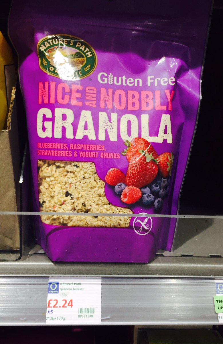 GlutenAl's tweet photo. I bloomin' love this #glutenfree granola even more when it's 25% cheaper in Waitrose. 

Not everyday you can say that 🤔 #SmugCoeliac https://t.co/50oyTNlqyN
