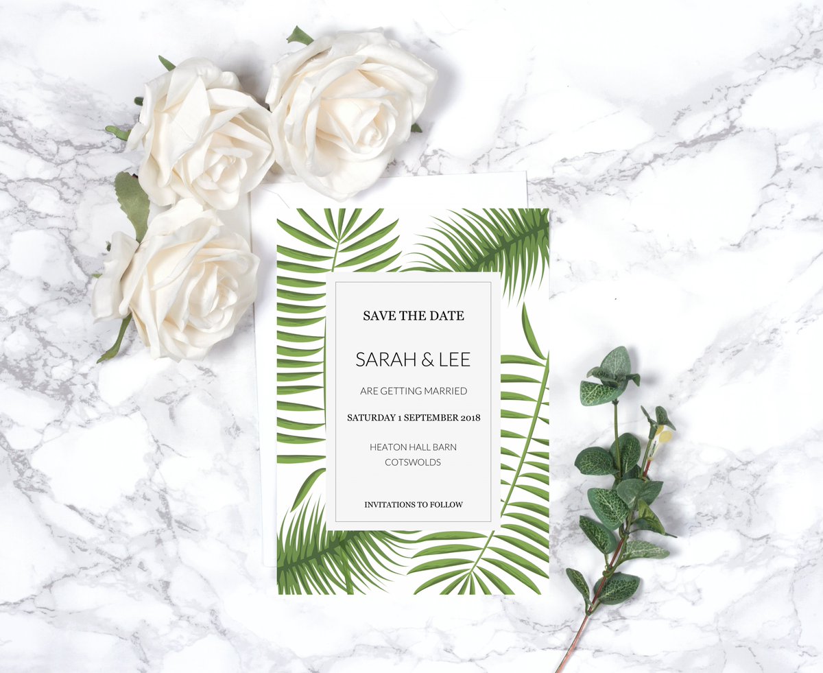 Announce your big day in style with our beautiful botanical #wedding Save the Dates.