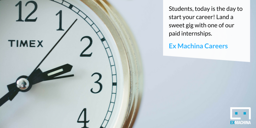 ExMachina is invested in developing the unique minds of students/recent grads. Join our team as our next #intern. bit.ly/2hjolDI