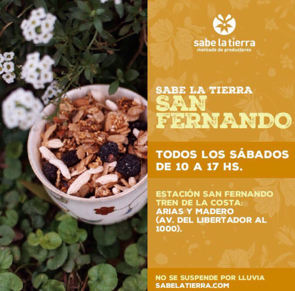 SusanadietaSem's tweet photo. ¡Veni a @sabelatierra #SanFernando! 👆🏻🌿🌱
Disfrutando los primeros calorcitos, todos los sábados de 10 a 17 en la estación San Fernando, todos nuestros productos #SuSanaDieta 
Los esperamos! https://t.co/pXKMr7lMuR
