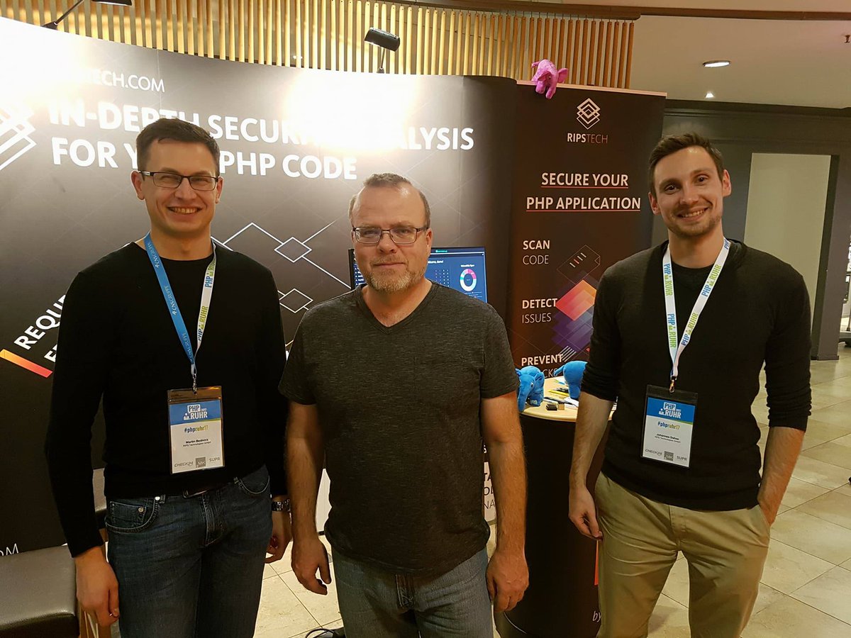 Sonar_Research's tweet image. We had a fun #phpruhr17 conference with many PHP professionals and a great discussion about static analysis challenges with PHP creator @rasmus