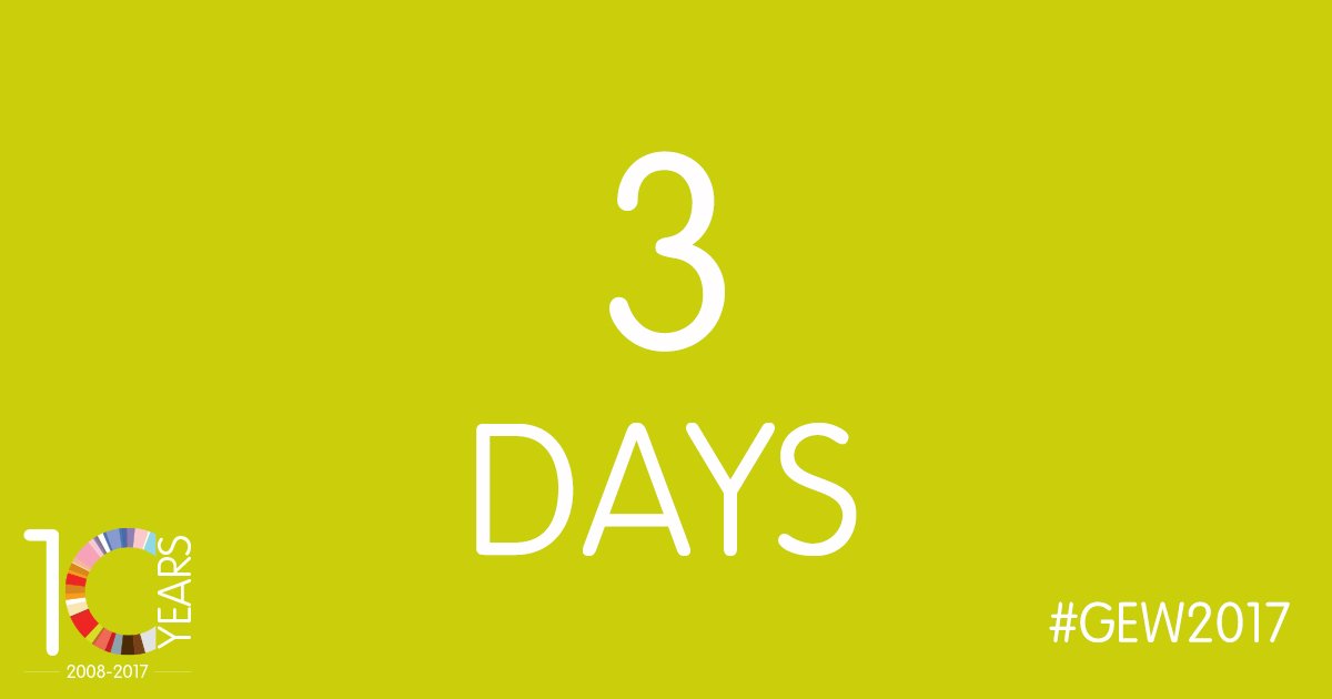 unleashingideas's tweet photo. It's the final countdown! We're 3 DAYS until #GEW2017! How are you celebrating next week? Let us know! https://t.co/6zEATVCY9L https://t.co/etsOLB7aPd
