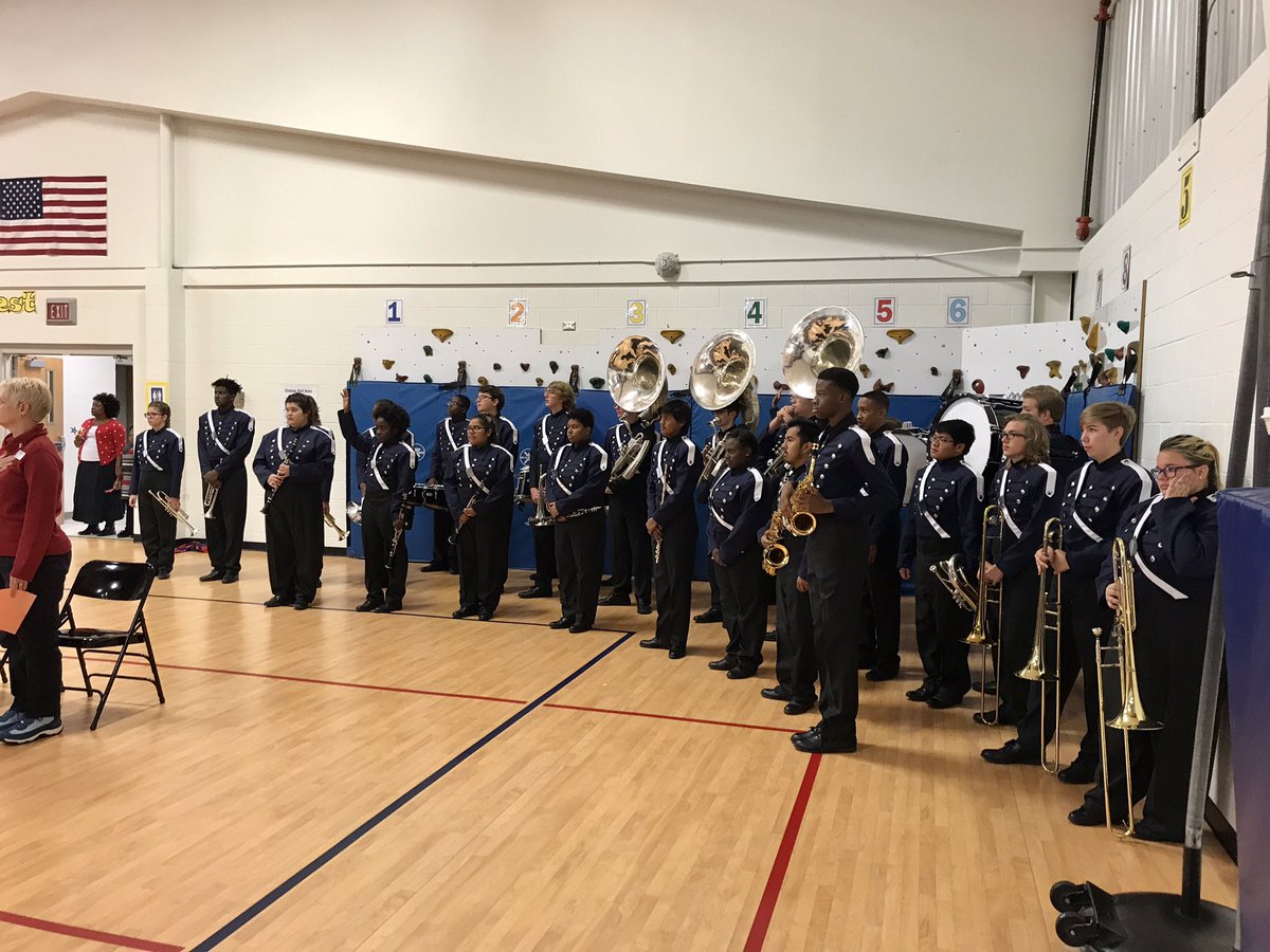 MBD members of the Symphonic Winds celebrating our Veterans at Matty Lively Elementary School.