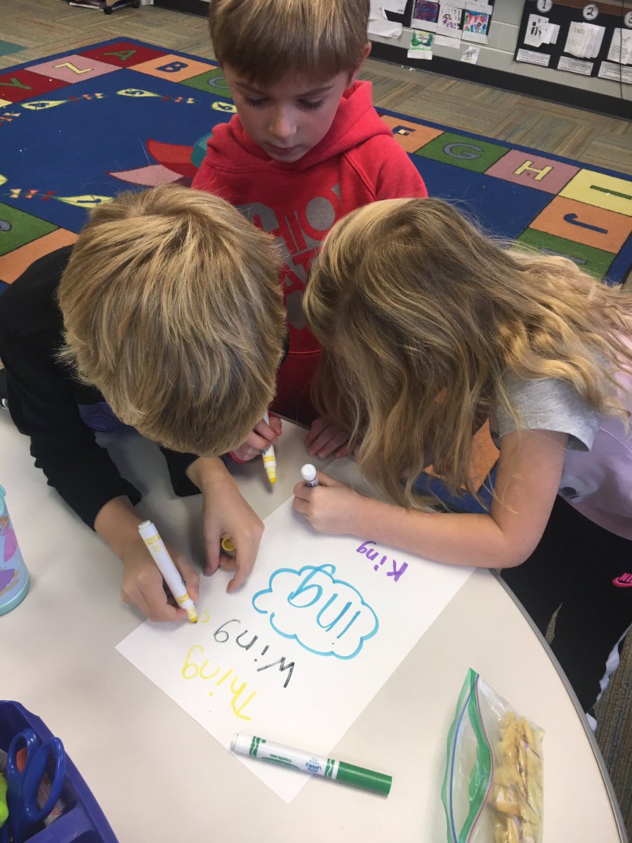 LindseyDanhoff's tweet photo. How many words can we come up with that have a 'glued' sound inside them? We are using a poster write to generate ideas! #fundations #studentsdothework #collaborativelearning #itsworthit https://t.co/35VKAvh5Rg