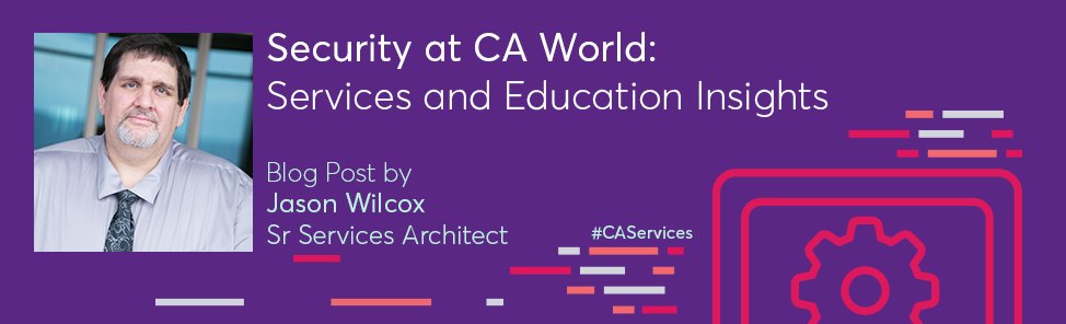 macdracer's tweet photo. So much happening at #CAWORLD this year and @jasonwilcoxatca is here to break down what is going on with @CASecurity  from #CAServices and #CAEducation😃 https://t.co/jfNpelu1ur  https://t.co/SSndGfEWMZ
