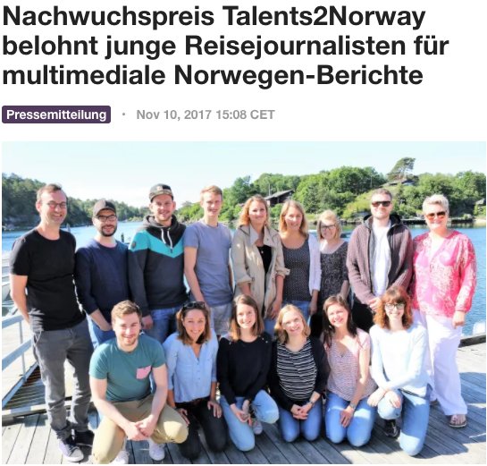 👉 nzz.ch/ld.1309821 hat bei #Talents2Norway den 1. Preis gewonnen. Ein riesiges MERCI an alle, die dazu beigetragen haben!