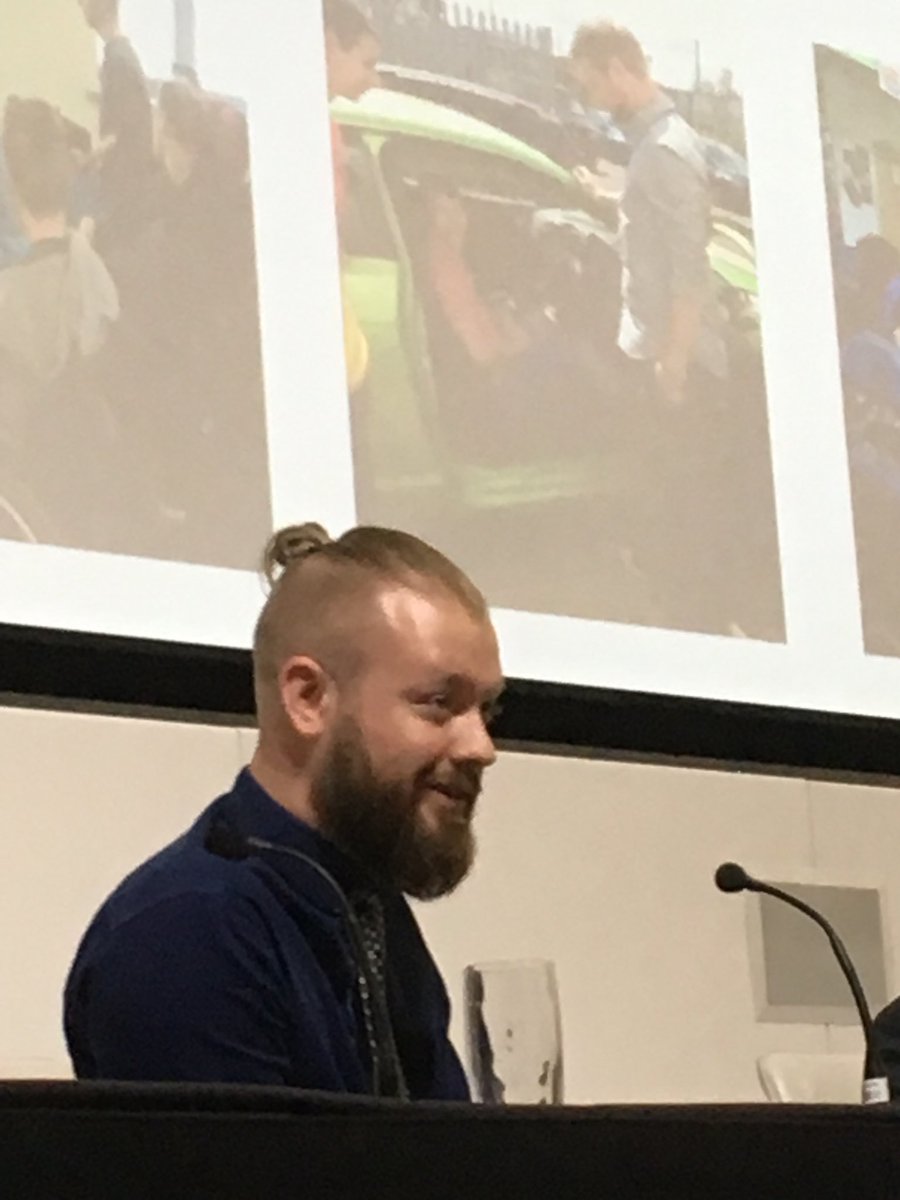LucyAlexandria's tweet photo. Chris Berns sharing his amazing story. Ewing’s sarcoma which paralysed him from the waist down, ruining his plans as an athlete. However is now a clinical support worker at @HealthTransWH. Truly inspirational, using his experiences to help &amp; support others #QNITransition #YAExp https://t.co/shvu1HFRFB
