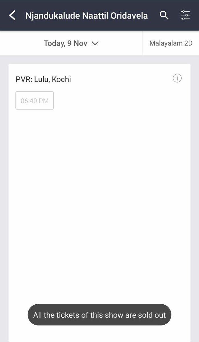NivinFansTeam's tweet photo. @Mkjsby @MoviePlanet8 @KeralaBO1 @Forumkeralam1 @BOkerala @pudiharicharan @mohan_manjima @Forum_Reelz @jsujithnair @e4echennai @cinema_babu @sridevisreedhar Lol 😂😂  yesterday #Njand had House Full show 70th https://t.co/a3mQIRLfYF