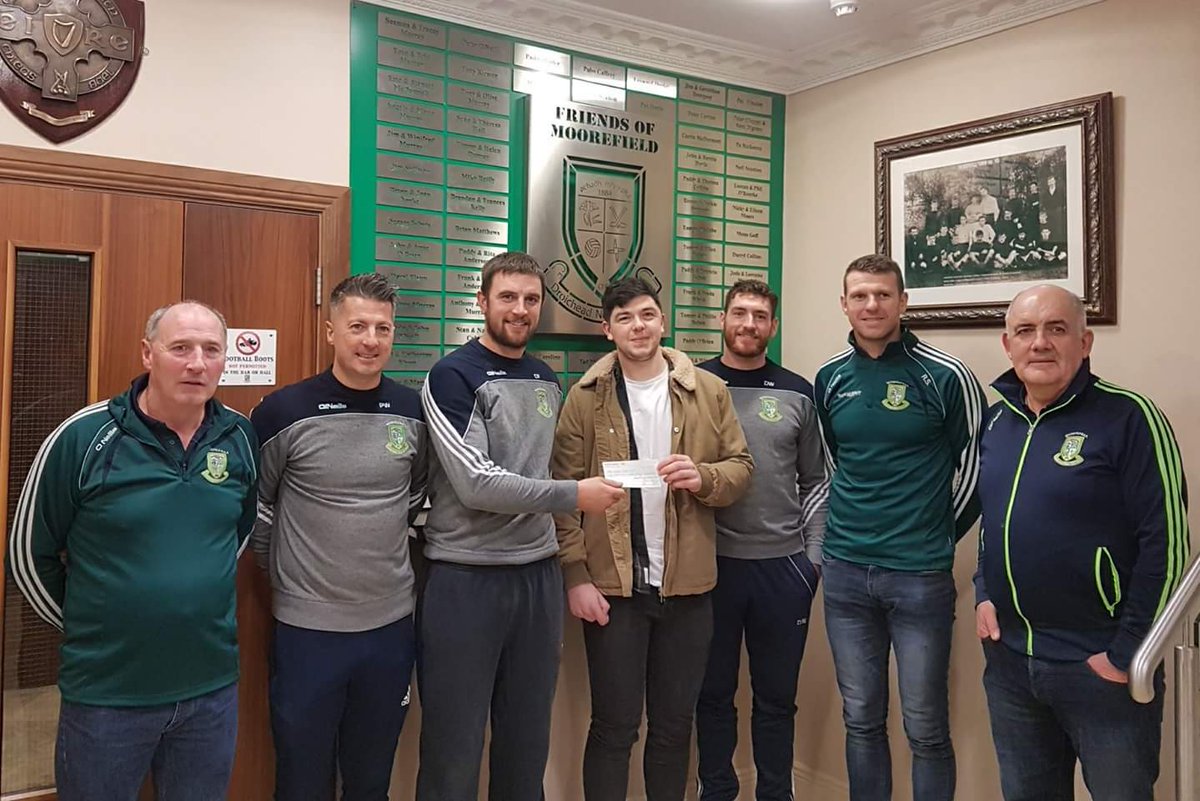 MoorefieldGaa's tweet photo. We were delighted to welcome Adam Burke to the club tonight to present him with a cheque for his Run for Adam Burke fundraiser in September.

To donate to his fund click on the link ⬇
https://t.co/5w10rI20pp

Great to Adam on the road to recovery #TheDreamIsAlive https://t.co/bX2KwCanuh