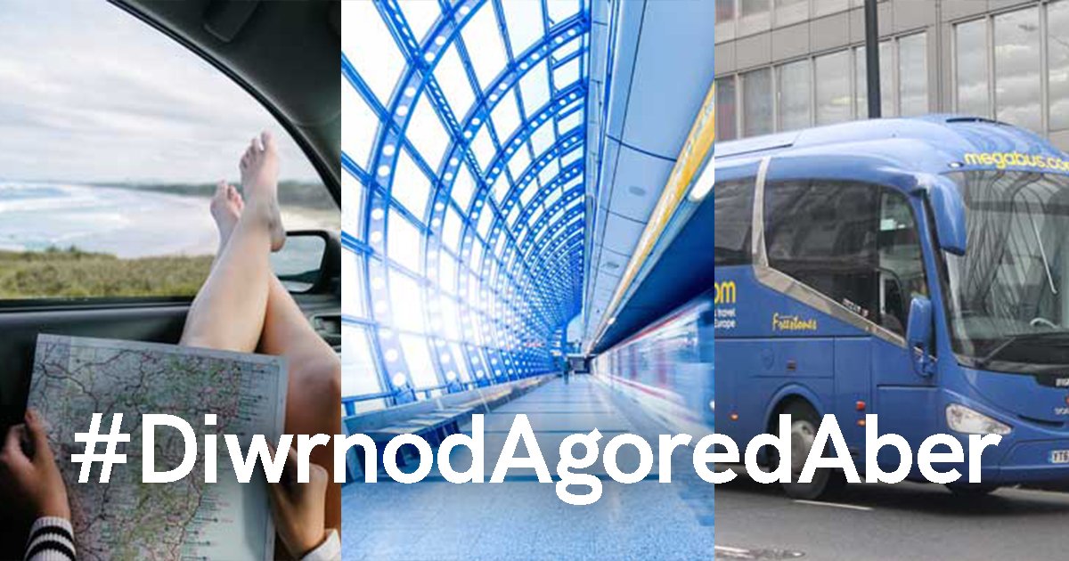 Dod i #DiwrnodAgoredAber yfory? Mae’n hawdd dod o hyd inni, waeth sut y byddwch yn teithio. #CaruAber aber.ac.uk/cy/maps-travel/