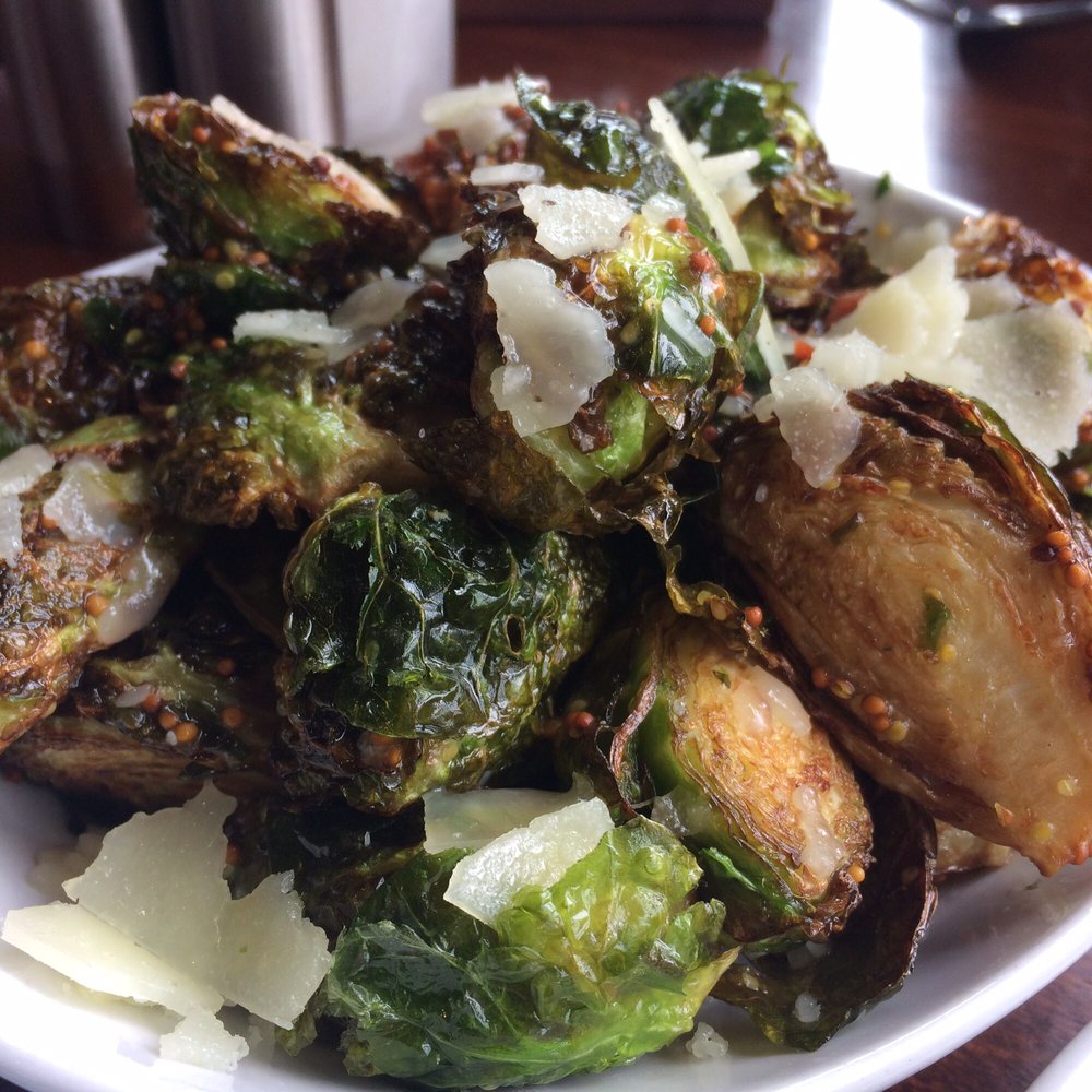 Looking to try something new for dinner tonight? Dine at River House and enjoy a plate fried Brussells Sprouts and Country Ham.
