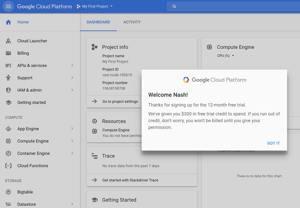 NashDevOps's tweet image. #Hackathon We now have @Google @googIecloud #GCP to use for our #NashDevOps community! Who wants to play? @databluellc