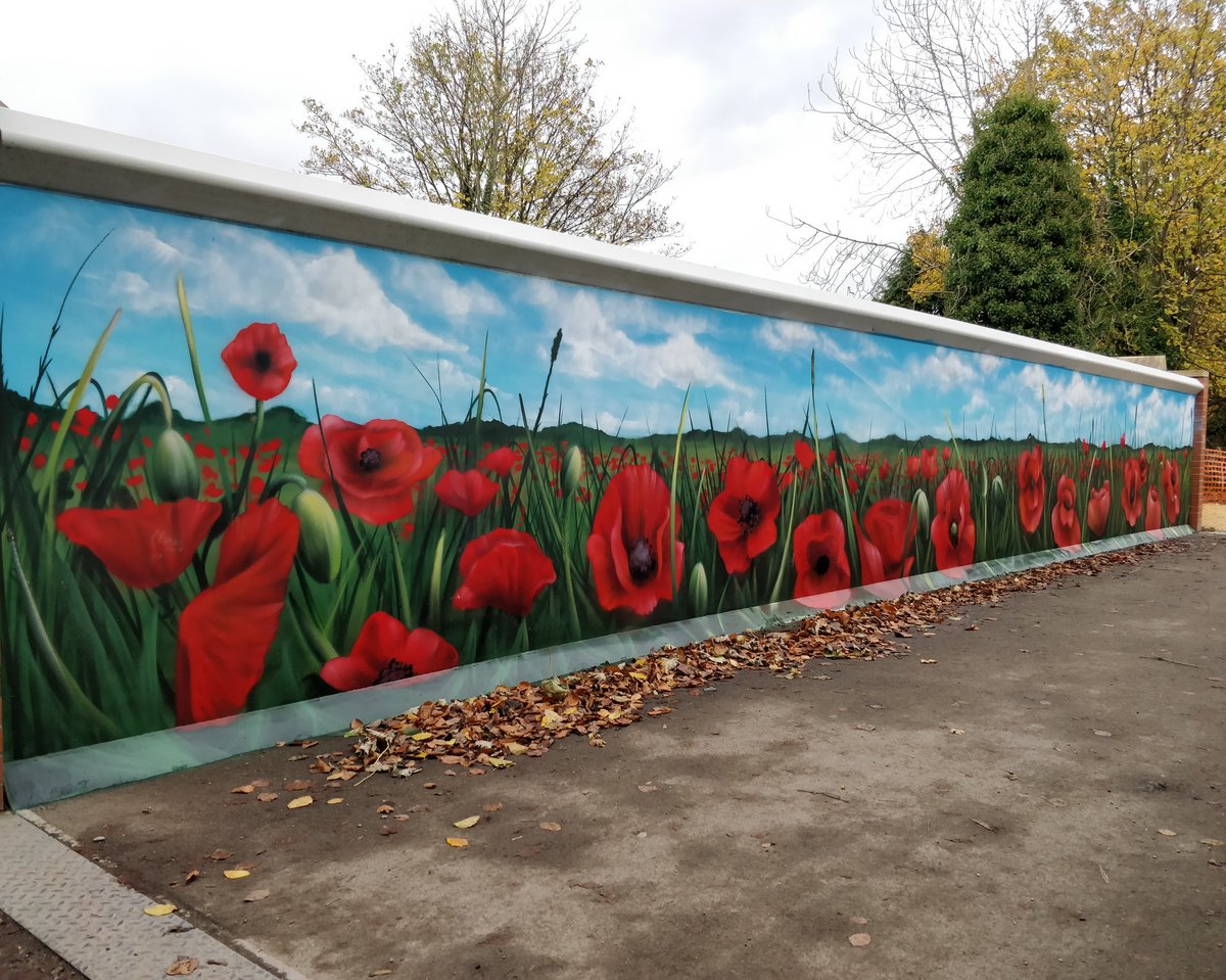 graffiti_russ's tweet image. 1 of 2 walls painted today for #RemembranceDay2017 in #didsbury , organised by @DidsburyPark and #tmlf #manchester