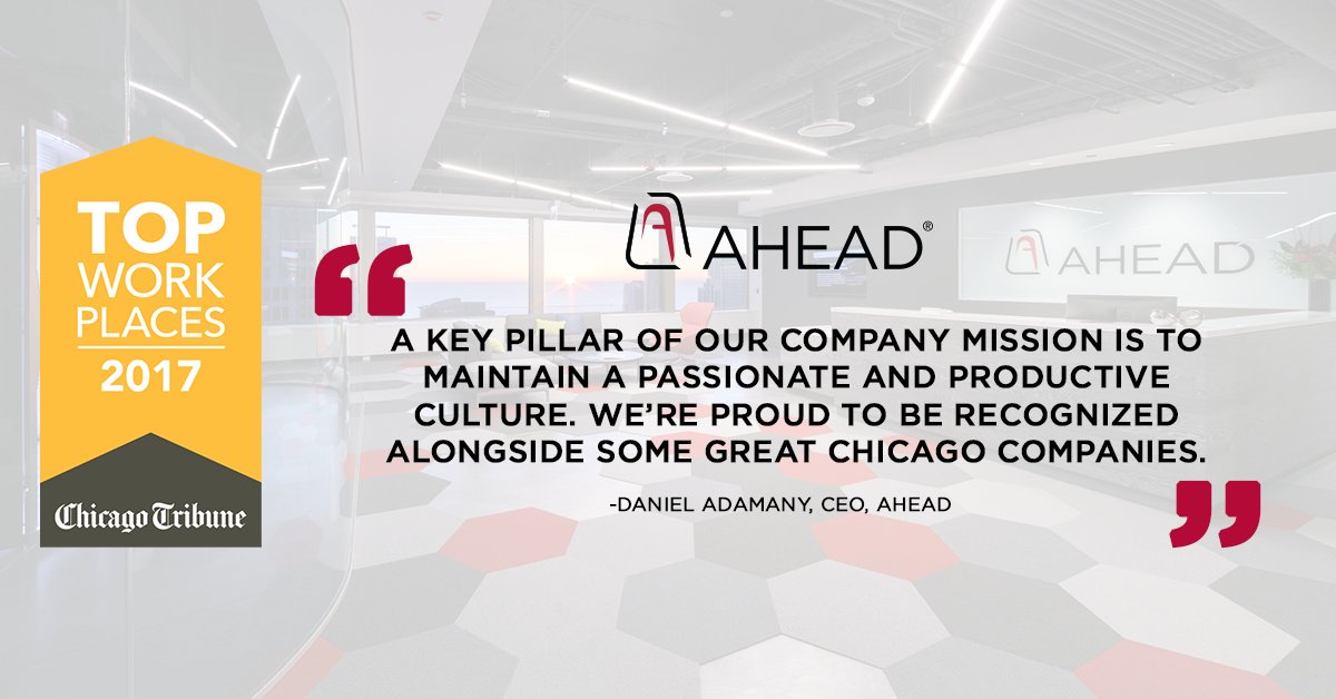 We're humbled and honored to be included as one of <a href="/chicagotribune/">Chicago Tribune</a>'s 2017 #TopWorkplaces. Learn more about the <a href="/TopWorkplaces/">Top Workplaces</a> award here: bit.ly/2yqZhOs.