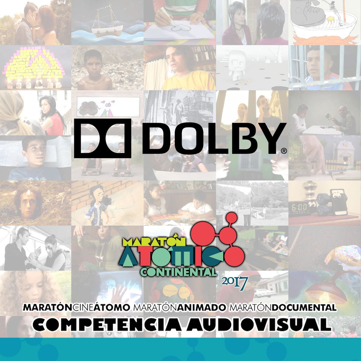 Maratomico's tweet photo. Te invitamos a seguir @Dolby Cuenta Oficial de #Dolby Laboratories, apoyando la competencia audiovisual Maratón Atómico Continental #Maratomico2017 @FestCineVzlano #FCV2017 https://t.co/0UX2h5KYQi