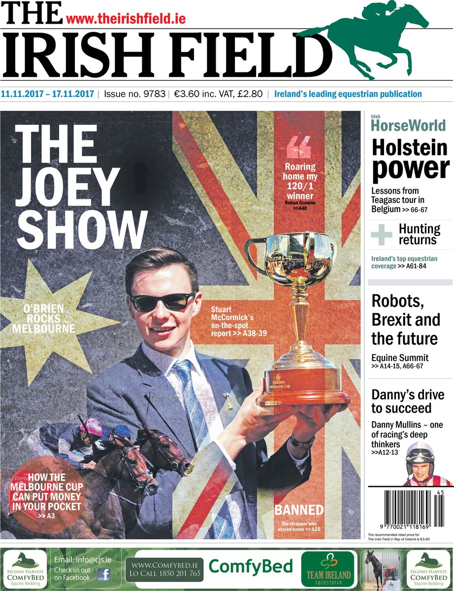 TheIrishField's tweet photo. Our latest edition gone to press - celebrating a memorable victory down under and learning how to build paths for the future. Don't miss it! #EquineSummit https://t.co/jqEOueciIf