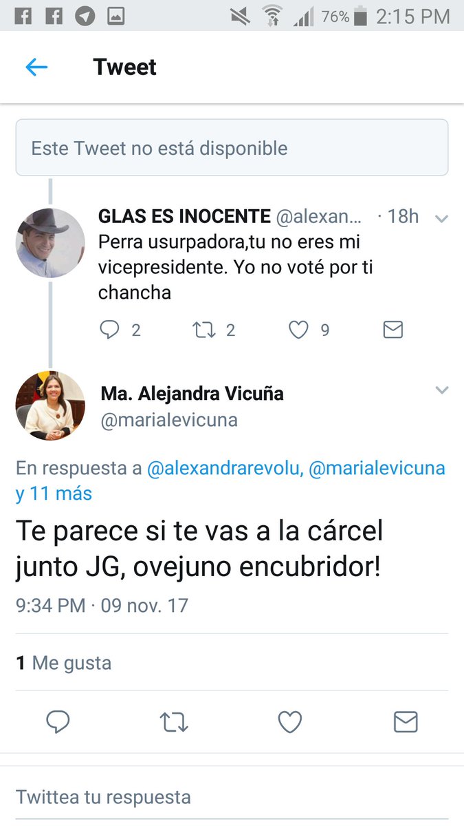 Geno_vevo's tweet photo. ¿Xq está vicepresidente puesta a dedo puede amenazar a la gente que la crítica? publicado antes que la sra. #PeppaPing lo borre.  
Echa un vistazo al Tweet de @mariaIevicuna: https://t.co/0UdZEIj6Z1 https://t.co/f50ibTzR2D