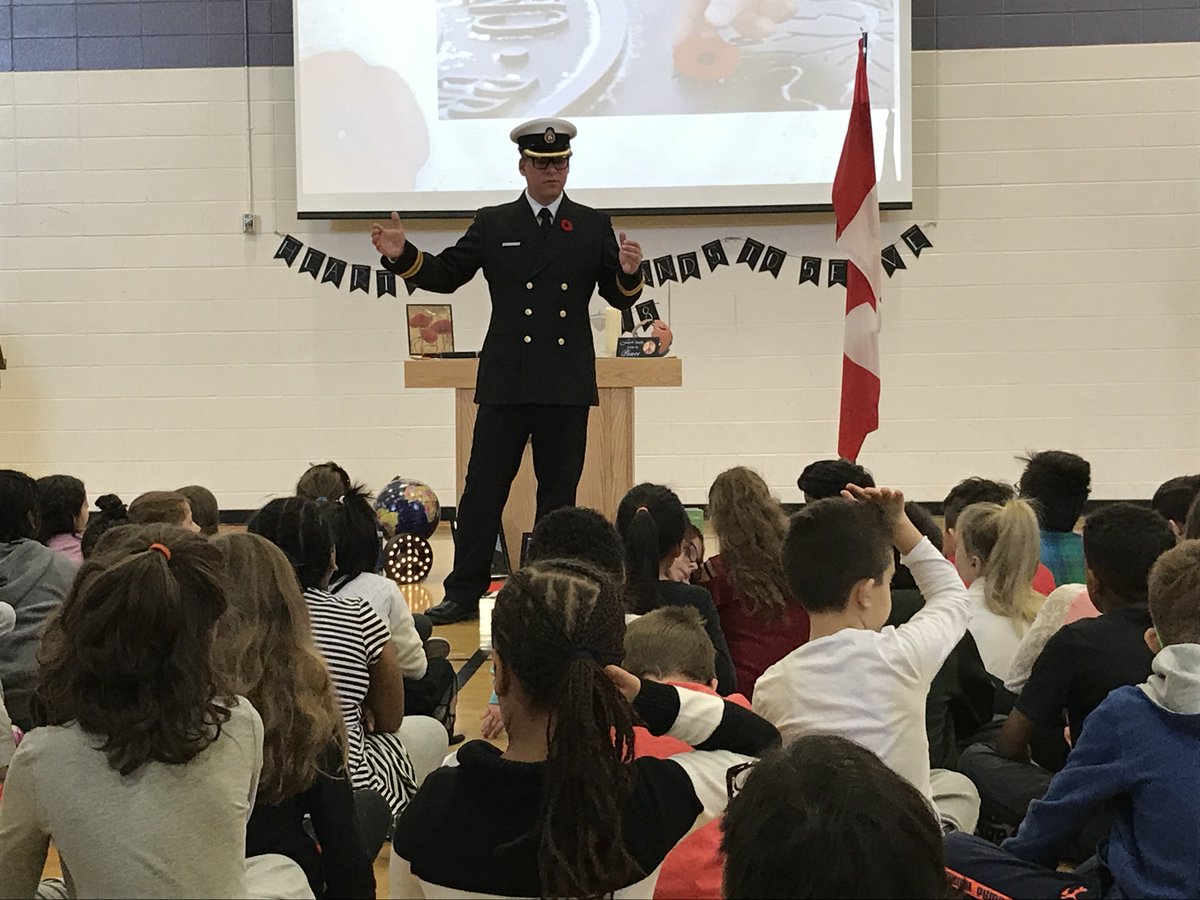 WojyBear's tweet photo. Thank you to @JonDziadyk for taking the time to share his experiences with @StJohnBoscoYEG grade three students after our Remembrance Day/Peace ceremony. #LestWeForget #WeRemember https://t.co/caVIGgLoeV