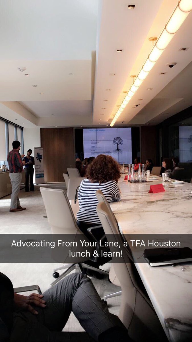 HeyRemington's tweet photo. Great conversations about advocating from outside of the classroom today at @TFAHouston’s lunch & learn! #TFAHouston @LEE_National https://t.co/y0Fu3dkHzf