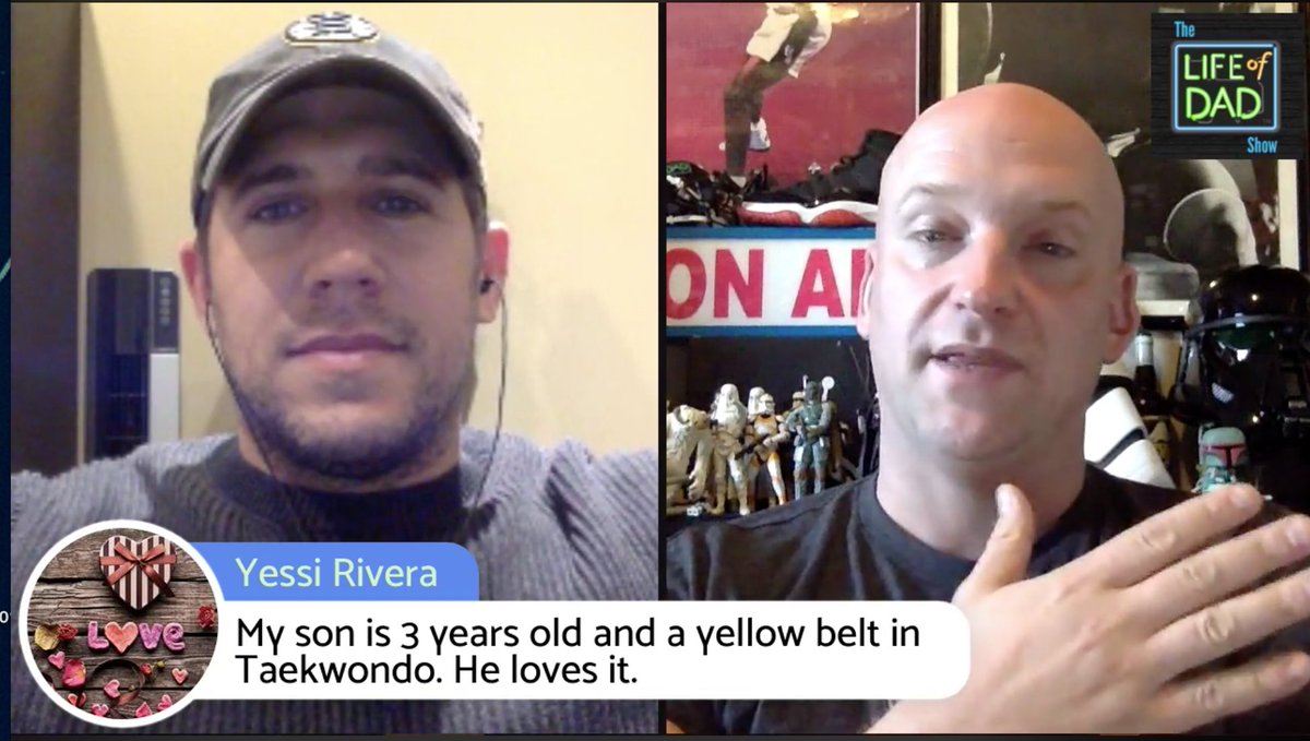 LifeofDadShow's tweet photo. Lot of great conversations on the #LifeofDad Sports Show on our Facebook page. The guys talk about getting kids involved in #MartialArts and #SelfDefense classes. Check out the show here. https://t.co/ahwVNB4laF @DadatworkNJ @Jon_Finkel https://t.co/fYGGKMPhoJ