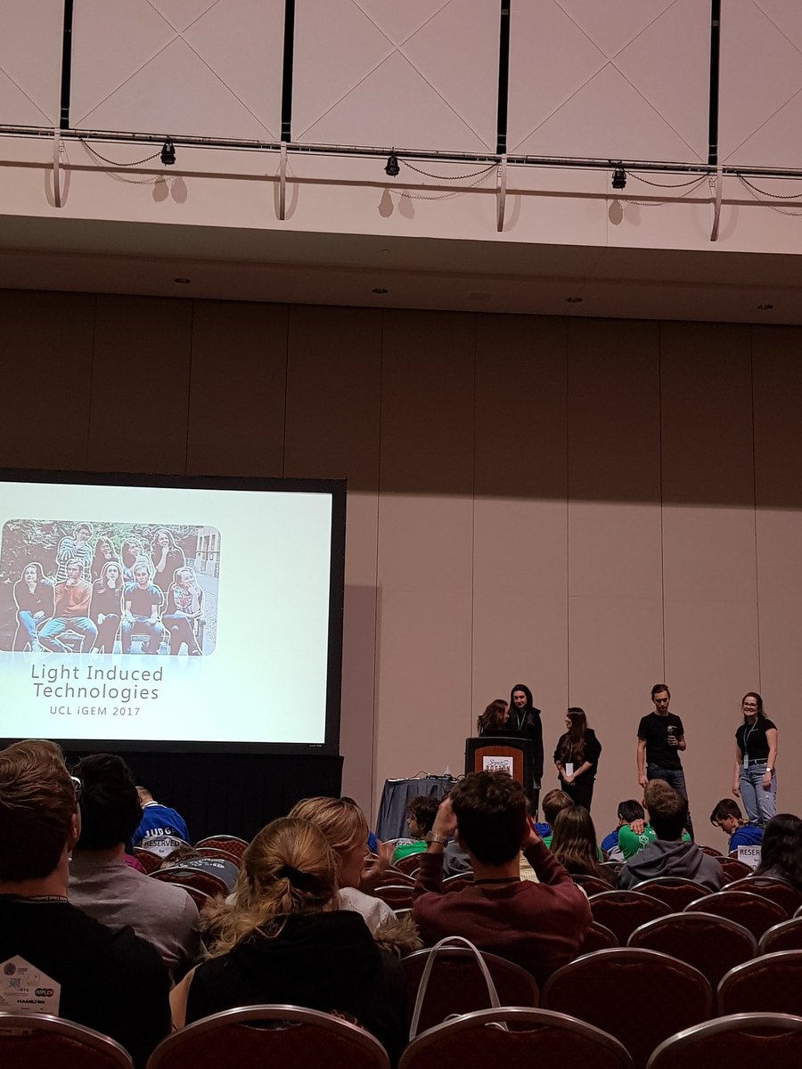 One of our collaborators <a href="/UCLiGEM/">UCL iGEM 2022</a> giving a #LIT presentation #igem2017