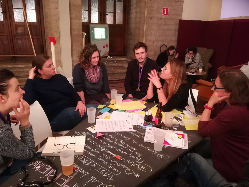 Museomix_gowild's tweet photo. After a little break, brainstorming continues @MuseomixBE ! #nottired #notyet #Museomix17 #museomix https://t.co/EgsGQUi8Zq