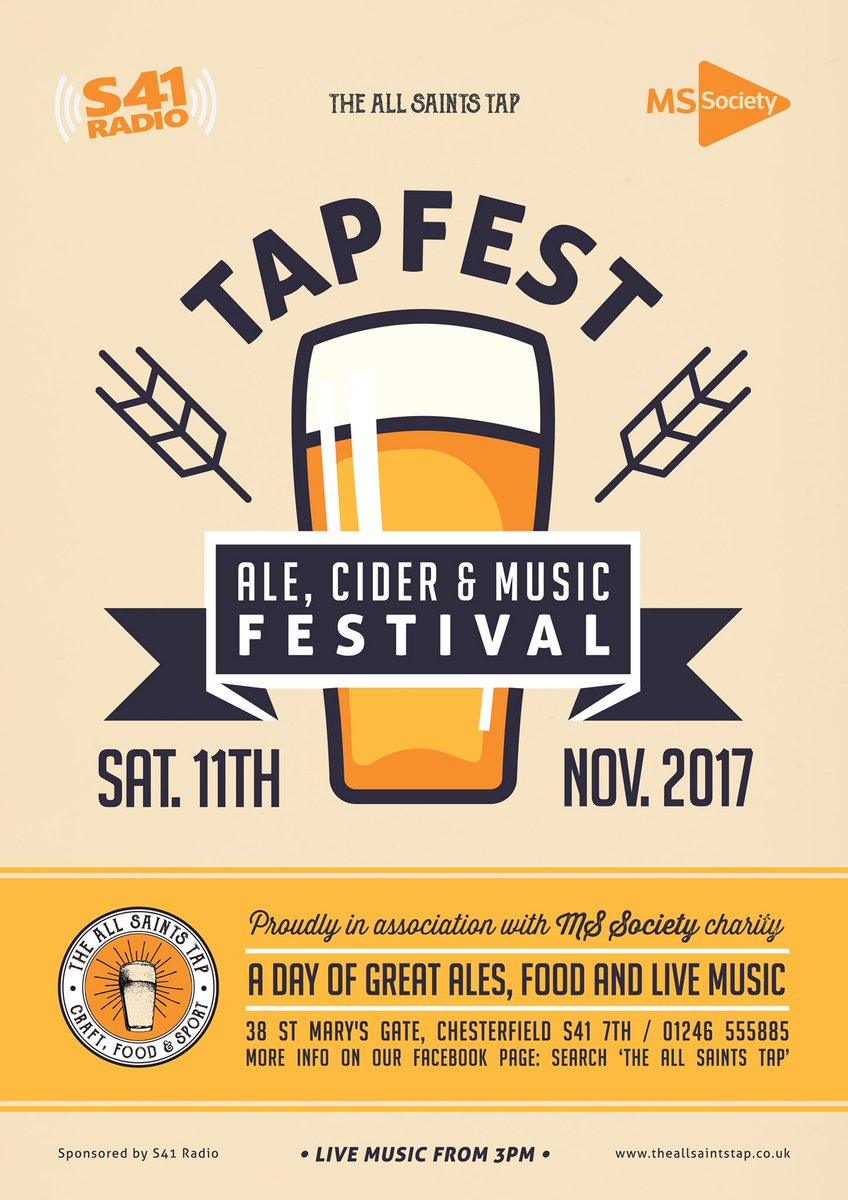 TheAllSaintsTap's tweet photo. Super excited for tomorrow! Come join us from 12 for #TapFest, for a day of celebrating great ale, food and live music! Music starts at 3pm. Great raffle prizes to be won too!! 🍺 https://t.co/zCHsxdIXk0