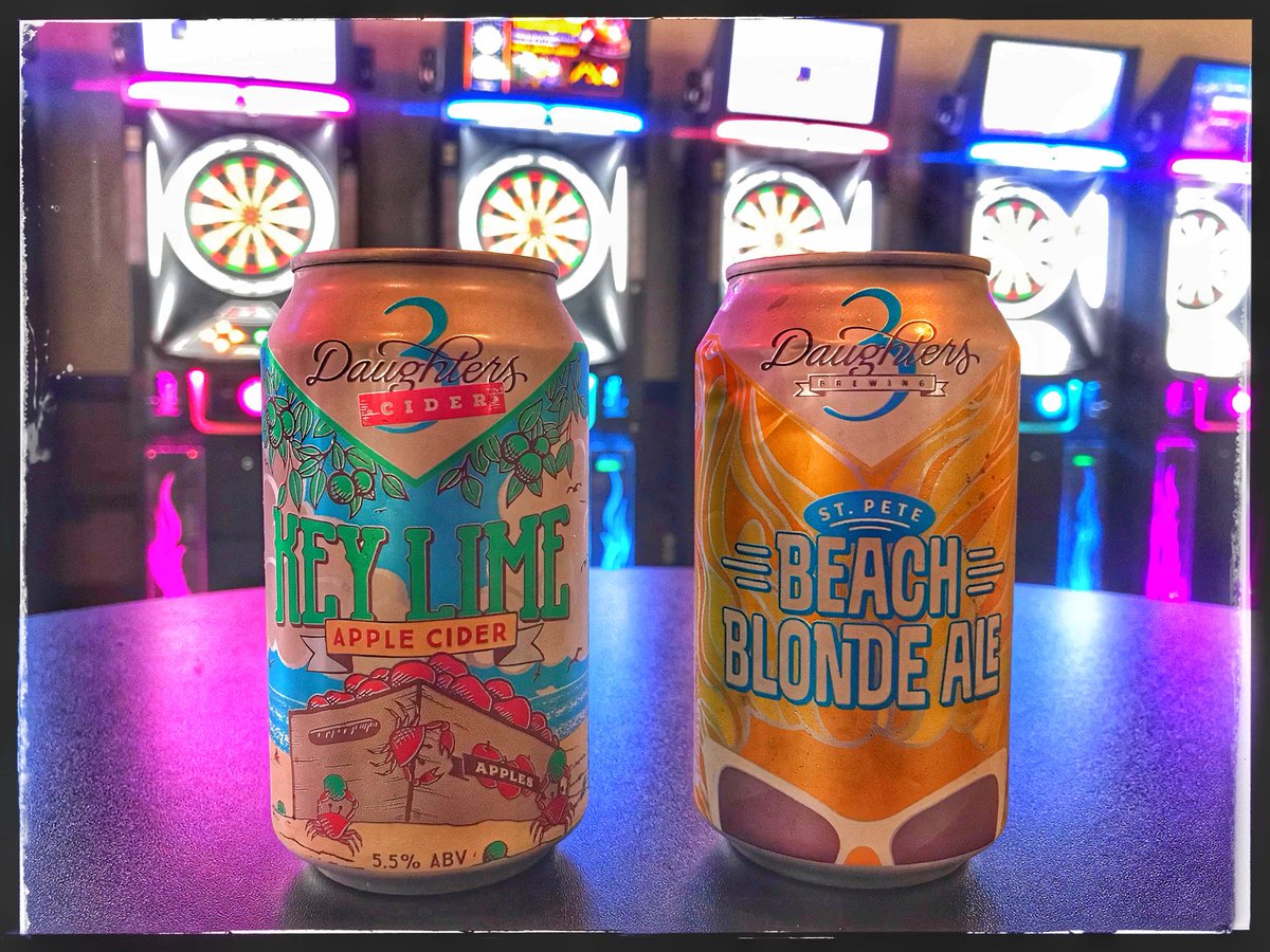 brewlandsFL's tweet photo. Darts &amp; @3DBrewing  anyone? New in stock! #darts  #TampaBay #BeerFriday #Cider #yum  #FridayFeeling https://t.co/og84zcasUp