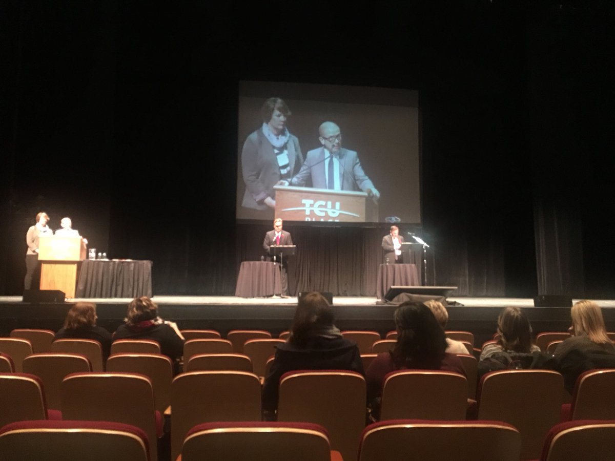 Jasonsand's tweet photo. @kencheveld and @GordWyant addressing teachers to #PickAPremier #missing3 #STA2017 https://t.co/OsMxbEoEbP