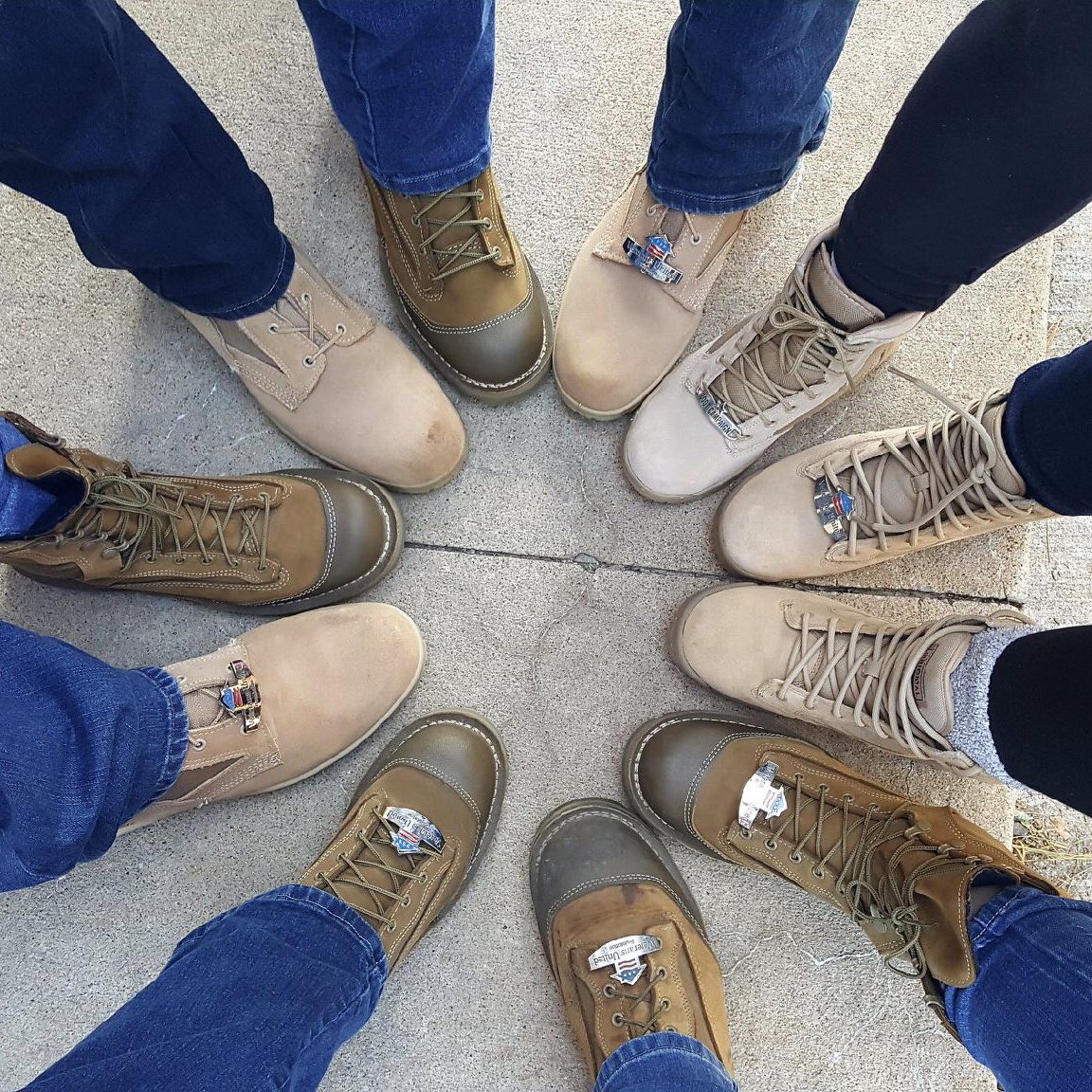 VUFoundation's tweet photo. Happy #VeteransWeek! Veterans United employees wore their boots from @BootCampaign this week to show support for our nation's #Veterans. Together we help provide life-improving programs for Military families. More info: https://t.co/bR8YRe8QFK. 

#LaceUpAmerica #VUFoundation https://t.co/F5dzbHkAfD