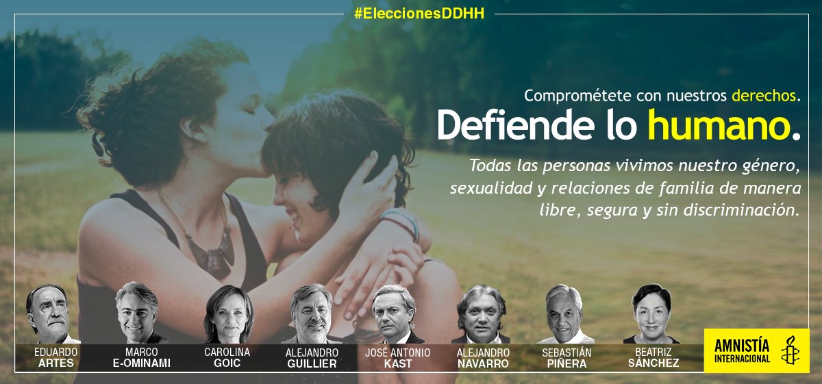 amnistiachile's tweet photo. Para poder vivir nuestro género y sexualidad de manera libre, segura y sin discriminación firma https://t.co/5xsuTx0Wsl #EleccionesDDHH https://t.co/HwrfNflErk