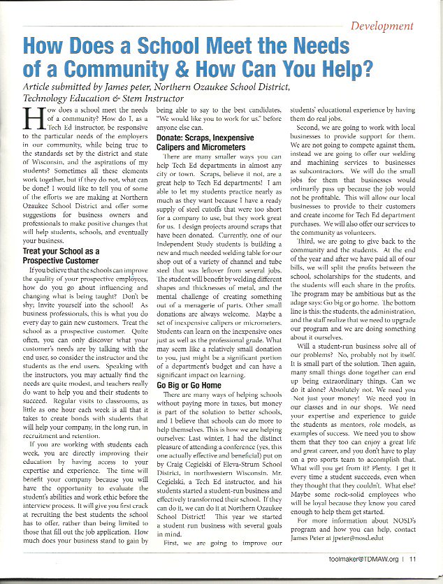 Congratulations to Mr. Peter's on his published article. While in his classes, students are learning by gaining real world experience!
#ohspride #warriorpride