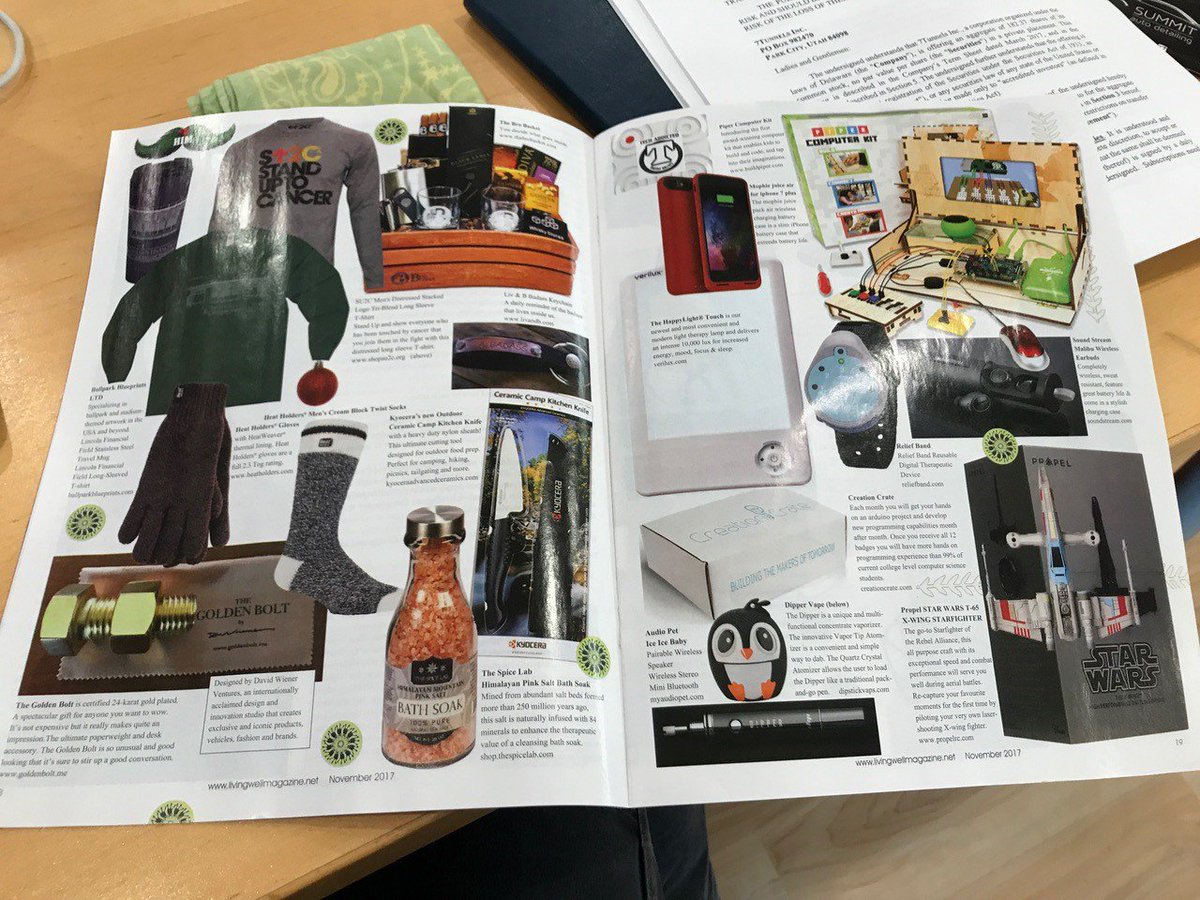 TheDavidWiener's tweet photo. Golden Bolt selected by Living Well Magazine as a best gift. #GoldenBolt https://t.co/UlK6K1GMlp