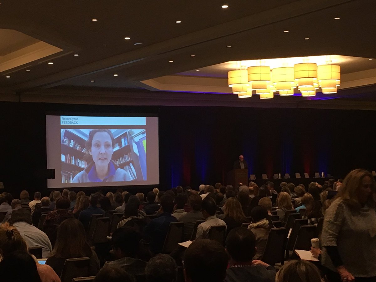 CaitlinKrause_'s tweet photo. On #assessment, @markbarnes19 cites @mssackstein as a prime example of reflection and tech-infused responses to #learning experiences #ltb17 https://t.co/fLknB56g5Z