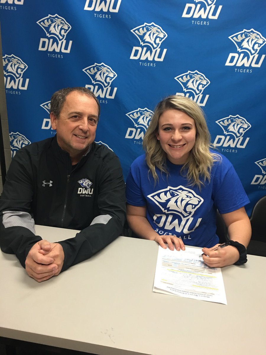 DWTigerSB's tweet photo. Congrats Reagan Nebel! Newest DWU Tiger signee! Welcome to the team! https://t.co/VOst0fcK0X