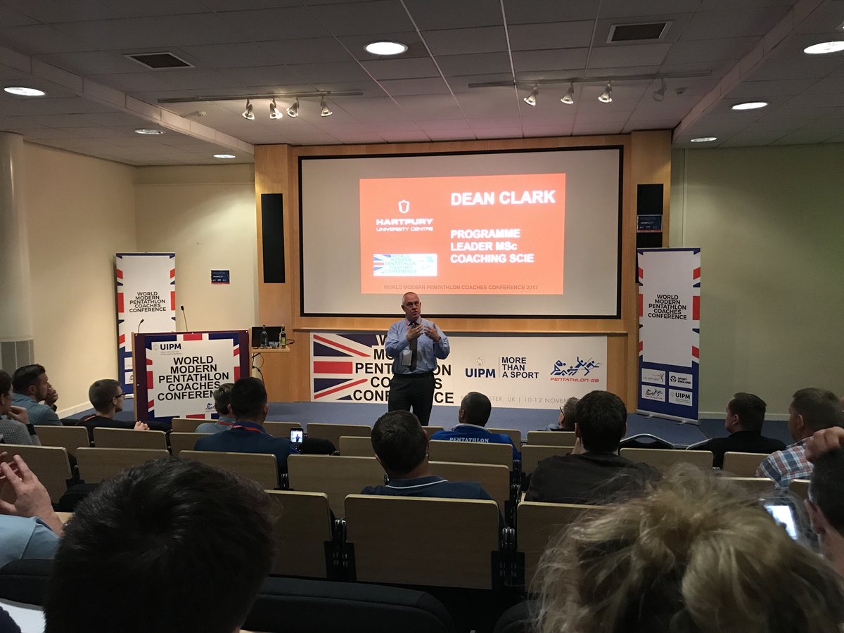 Lotti_Murphy's tweet photo. @Hartpury Craft of coaching science, Carpenter tools to shape athletes 👍👏👌World Modern Pentathlon Coaches Conference #WMPCC17 #DeanClark https://t.co/X7VDYWj0iQ