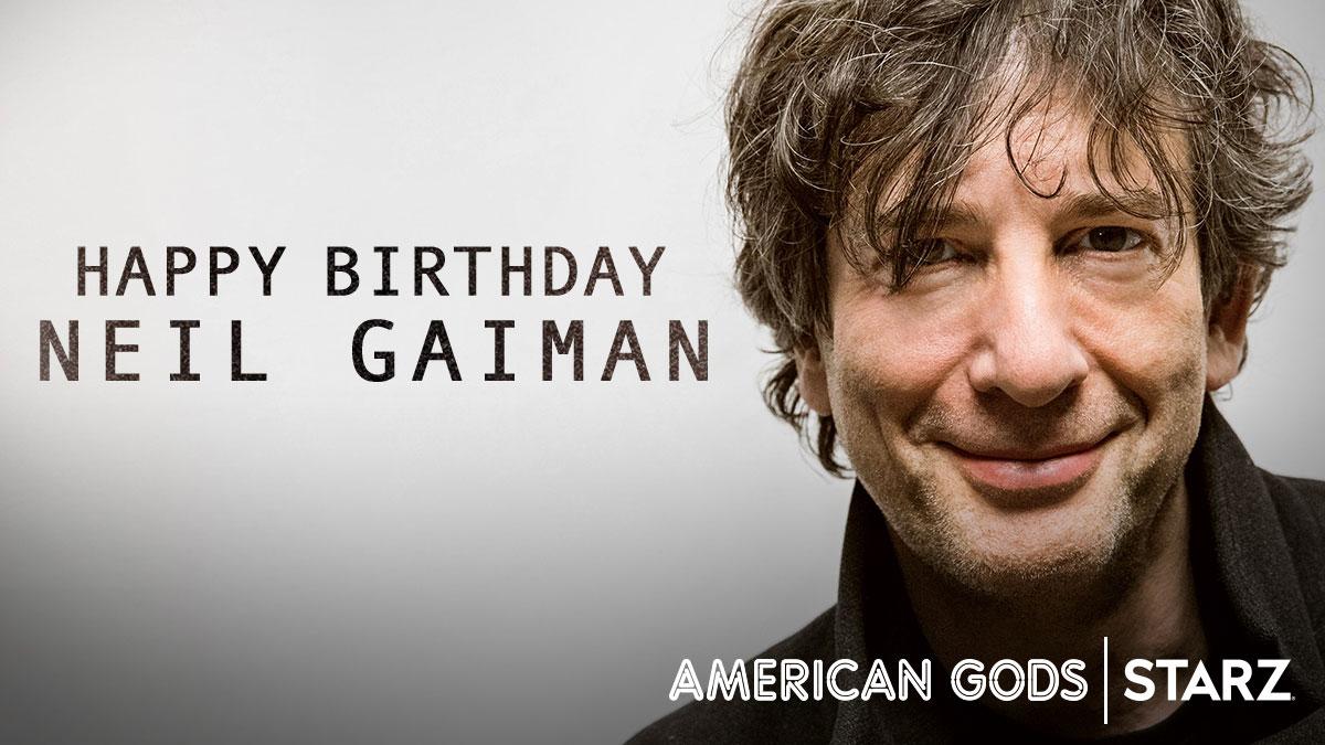 americangodsus's tweet photo. Today mortals, gods, and fairy folk all join together in righteous celebration. Wish @neilhimself a glorious birthday. #AmericanGods https://t.co/gt82JRFISs