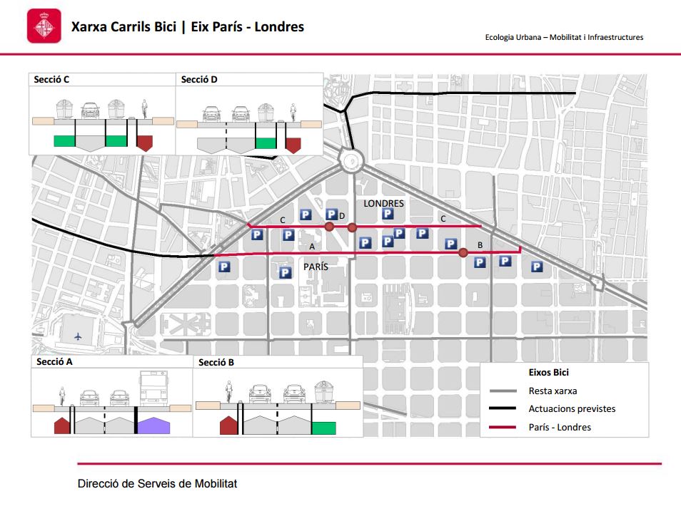 Bicibox_AMB's tweet photo. El carril bici del carrer de París ja arriba al carrer de Balmes. Eix de carrils bici unidireccionals i complementaris París – Londres @diba @AMBmobilitat @Bicicle_es @Ciclismoafondo_ @esciclismo    https://t.co/0wnU5XDKWk https://t.co/bdHoJG038F