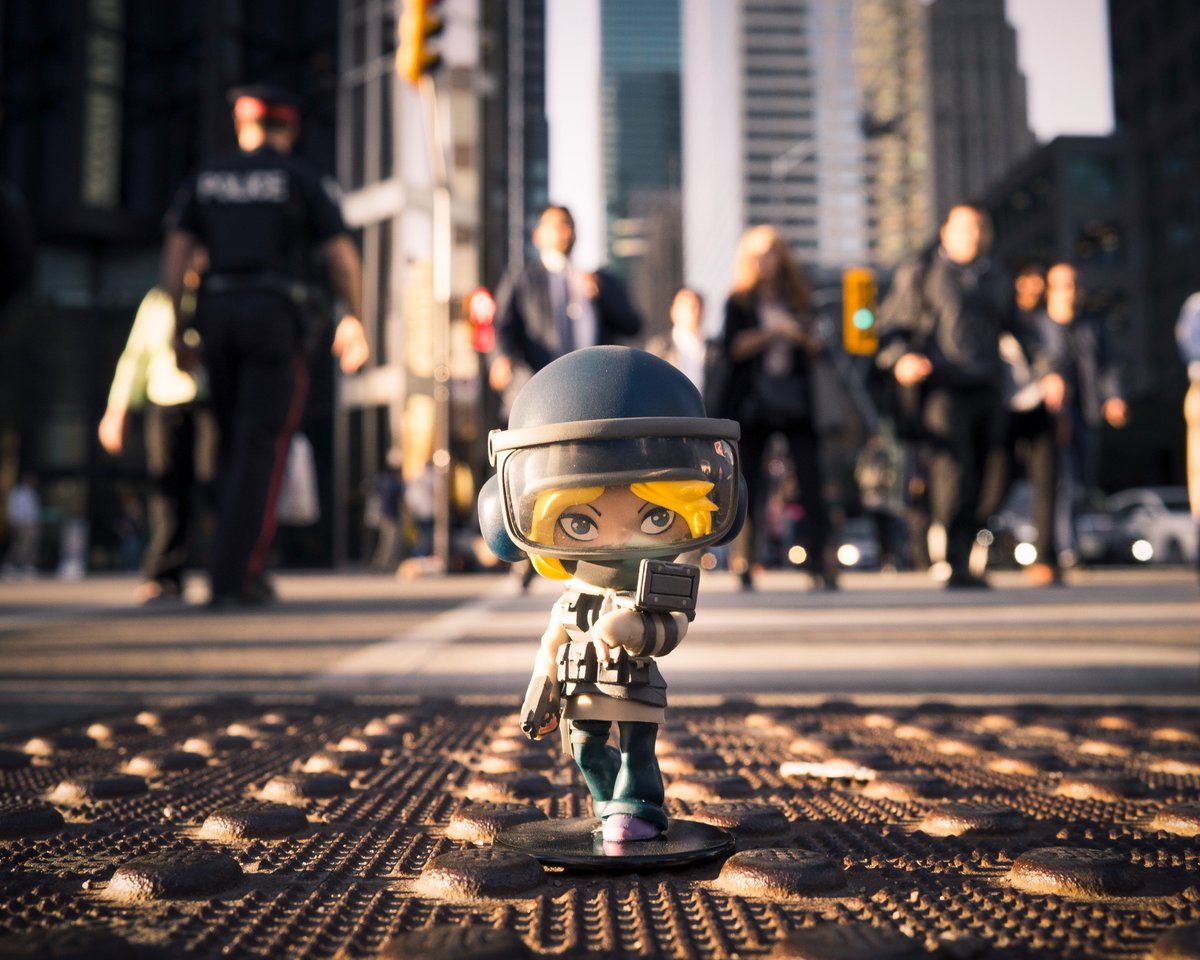 UbisoftCanada's tweet photo. Just chilling in the 6ix with the @Rainbow6Game Chibis. Thanks @jamaalism for the pics &amp; check out his instagram for more > https://t.co/J7xGMu16Wt https://t.co/Fhk4btxbTz