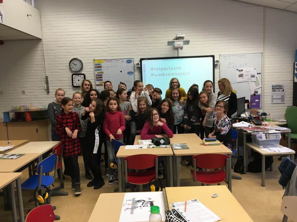 Te gast bij grp 7 &amp; 8 bs Aan de Meule ikv #weekvanrespect. In gesprek over #respectzone 
Blijf met elkaar aan respect werken!