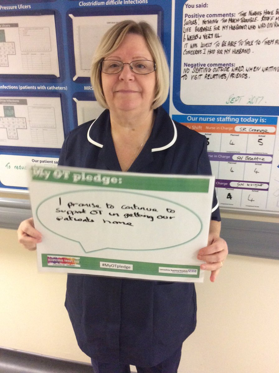team_strokeCDGH's tweet photo. Rookwood B supporting and promoting OT in the trust @LancsHospitals #OTWeek2017 #myOTpledge https://t.co/mYjpM6aidS
