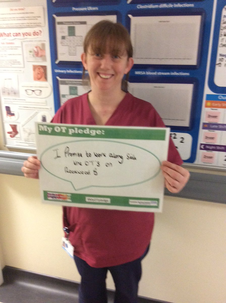 team_strokeCDGH's tweet photo. Rookwood B supporting and promoting OT in the trust @LancsHospitals #OTWeek2017 #myOTpledge https://t.co/mYjpM6aidS