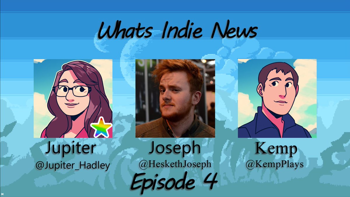 Jupiter_Hadley's tweet photo. What's Indie News Episode 4 is out! We talk about loads of events, games coming out, #ProcJam, charity events, @humble, Steam, and much more! 
Youtube: https://t.co/TIljgO5W1b
Soundcloud: https://t.co/XdgH9ZXohU https://t.co/7LiooMU2Qq