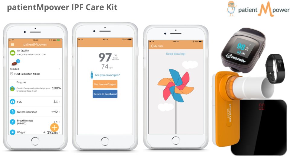 patientMpower is the only electronic health diary for #PFWarriors at the #PFFSummit which works on Android and Apple Devices to help you manage your lung health.