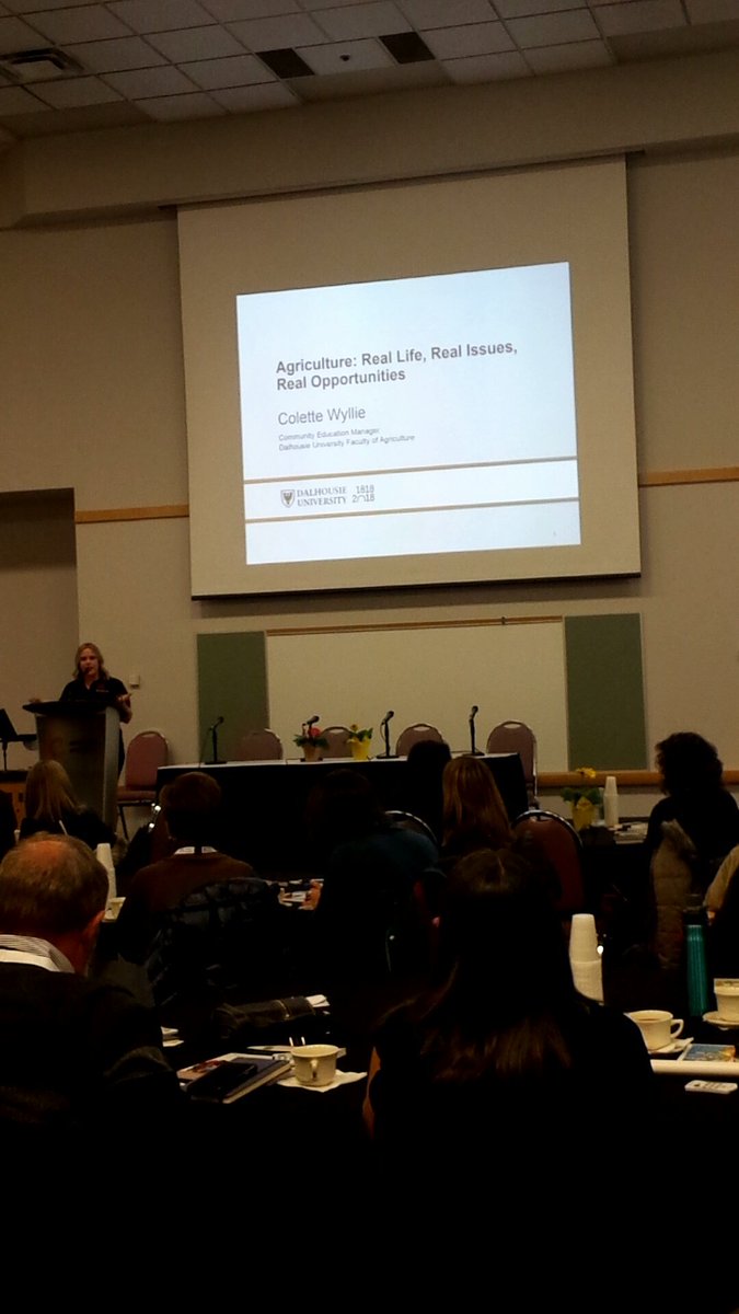 THERAWF's tweet photo. Thanks to Colette Wyllie of @dalagriculture for being the first presenter here at the 2017 Educators' Symposium! #RAWF17 #royaleducation #dalaggies https://t.co/v5mJxoKWs2