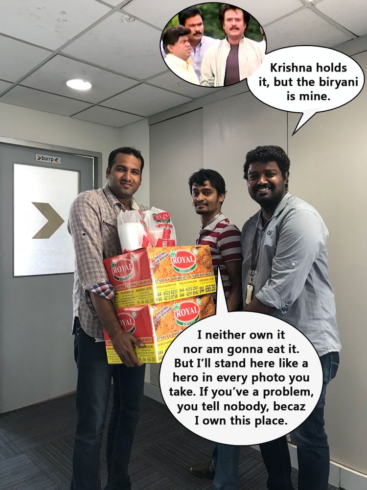 CrayonBigData's tweet photo. The best thing about Crayon is how diverse we all are, like crayons in a box, but united as a team - especially when it's to do with Biryani!

#CrayOnCrayOff #LifeAtCrayon #FridayFunday https://t.co/Voaz4BWa4l