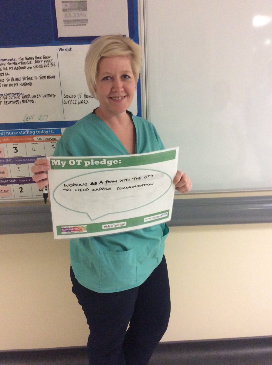team_strokeCDGH's tweet photo. Rookwood B CDGH supporting occupational therapy in the trust @LancsHospitals #OTWeek2017 #myOTpledge https://t.co/nxRi0hJoFm