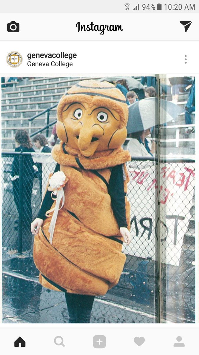 FakeRPCNA's tweet photo. “I am not what I ought to be, not what I want to be, not what I am going to be, but thankful that I am not what I used to be" (John Wooden). 

Turbo the Golden Tornado, 1988 and 2016.

cc: @GenevaCollege  @GenevaAthletics https://t.co/GU32Aw8xkG