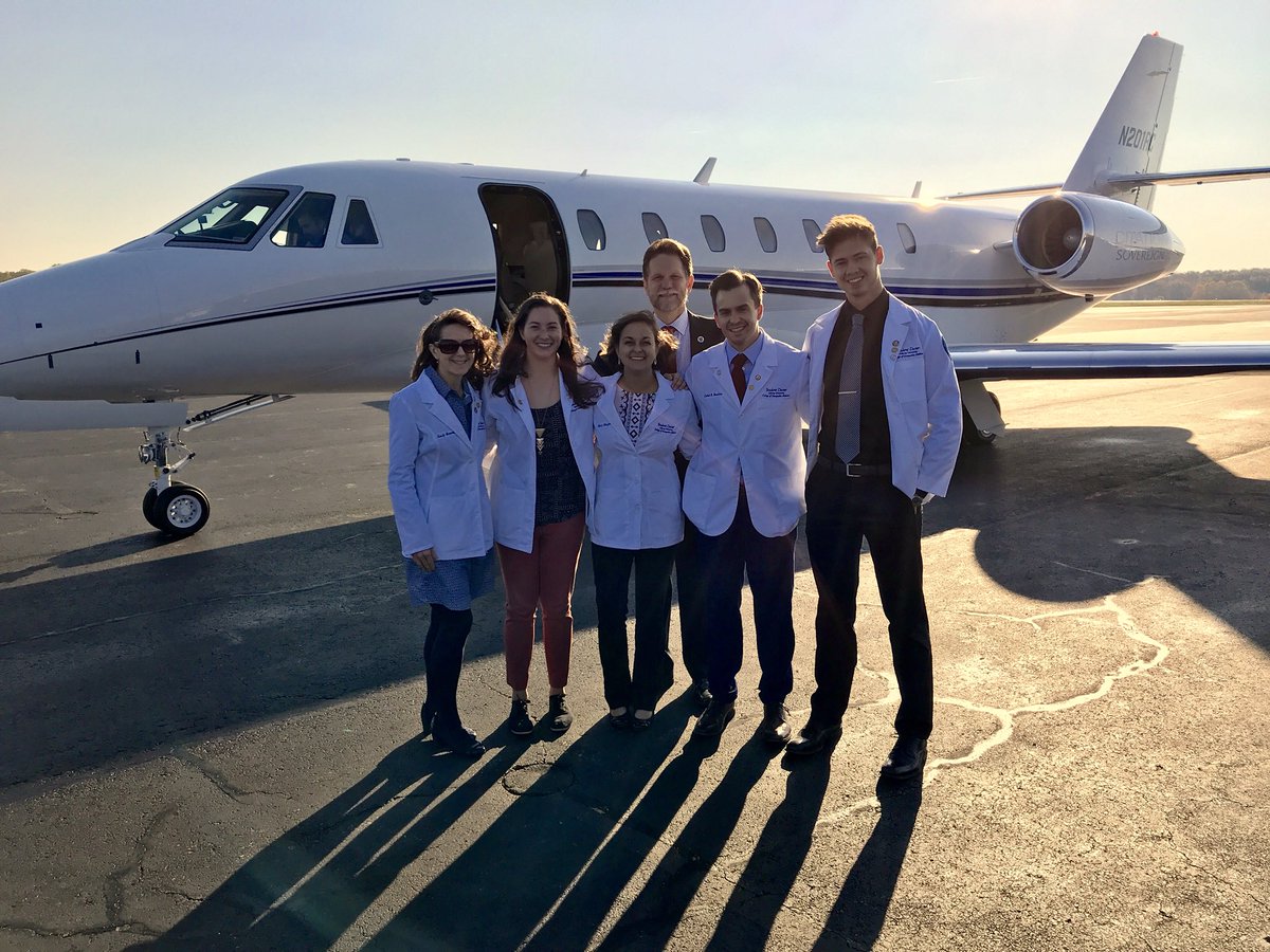 LibertyMedicine's tweet photo. LUCOM student-doctors on their way to the Global Missions Health Conference. #thatshowweroll #freedomaviation #gmhc #lucom  #studentdo https://t.co/ajDeAu6viX